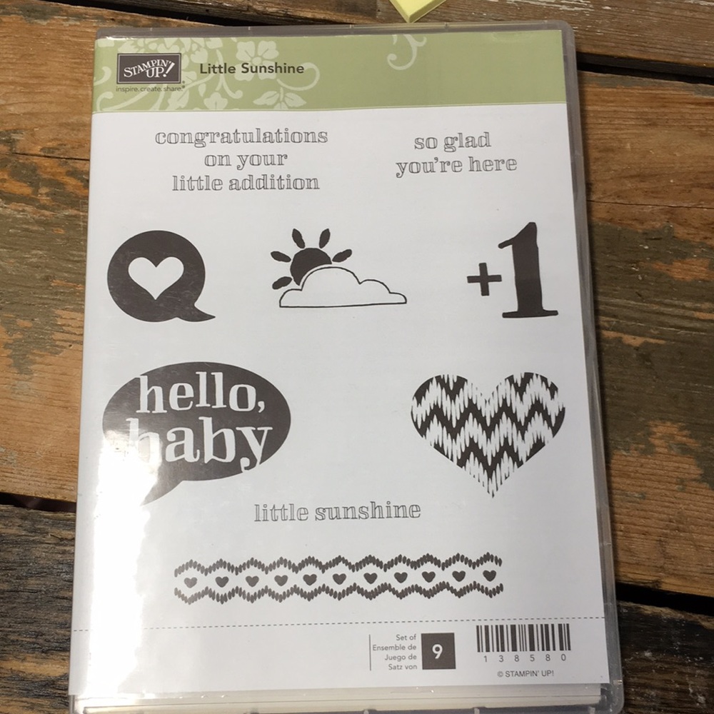 Stampin up - little sunshine - rubber cling